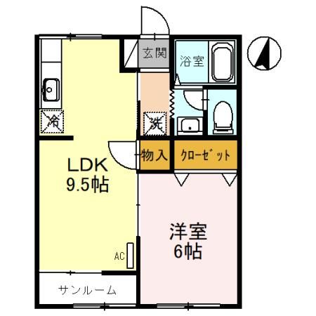 プレジールＮの間取り