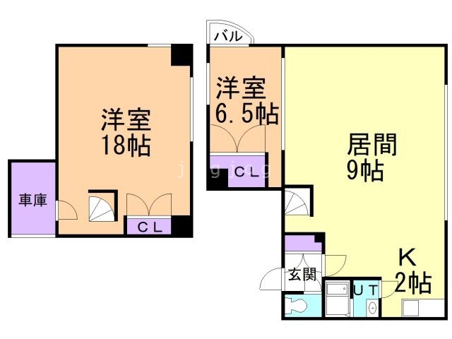 札幌市豊平区水車町のマンションの間取り