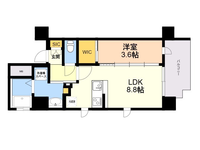 ネストピア福岡空港駅前の間取り