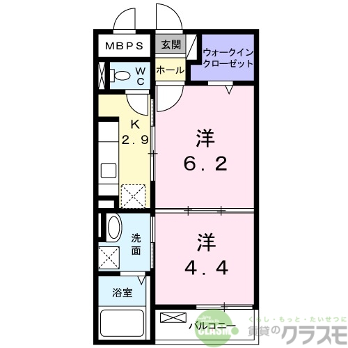 摂津市鳥飼本町のマンションの間取り