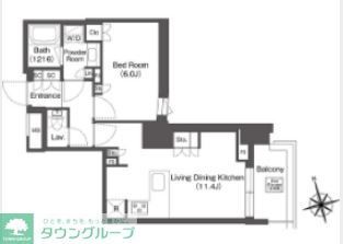 台東区駒形のマンションの間取り