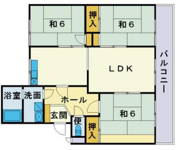 福浜団地Ａの間取り