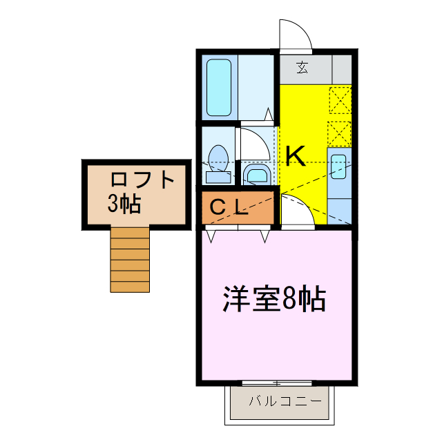 小森谷ハイツＰａｒｔ３の間取り