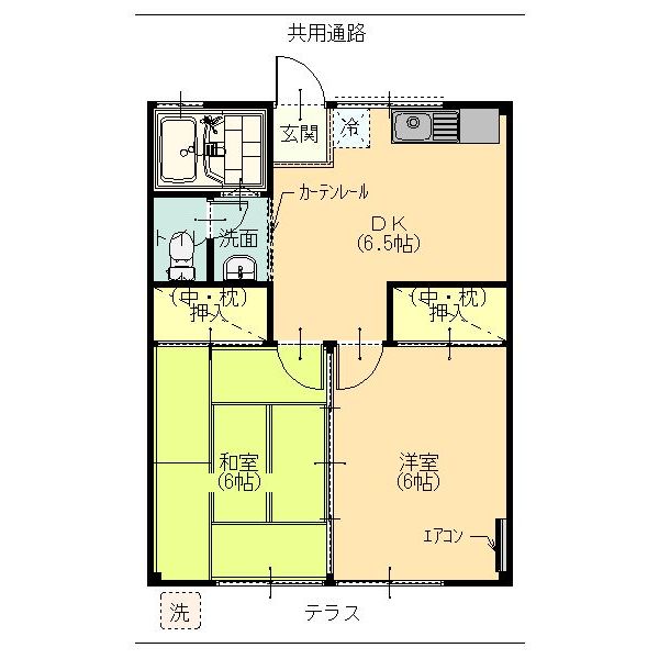 太田市宝町のアパートの間取り