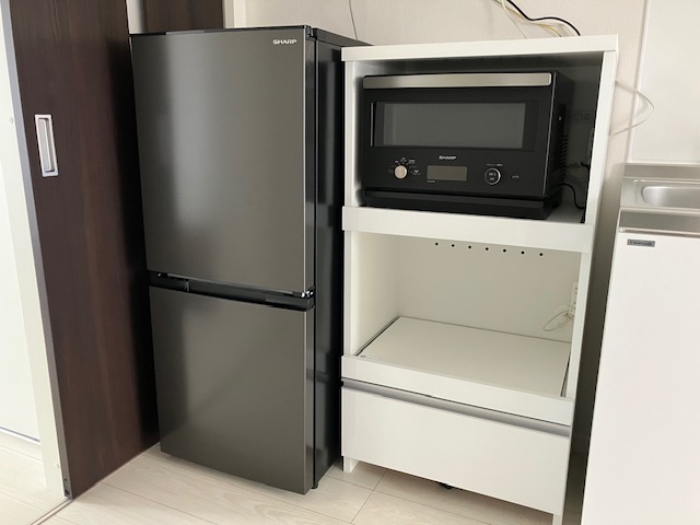 キッチン　オーブンレンジ・冷蔵庫・レンジボード付き☆
