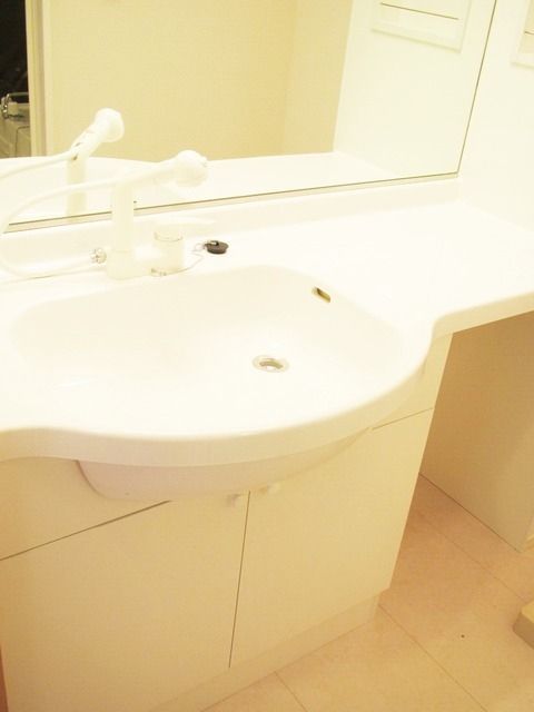 洗面設備　★シャワー付き大型鏡面化粧台★