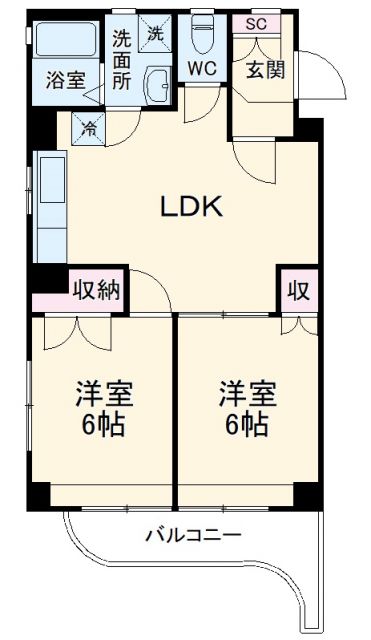 ＪＲ京浜東北線 浦和駅 徒歩13分 4階建 築36年の間取り写真