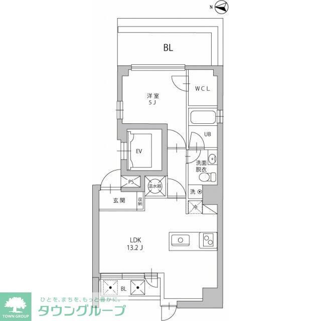 都営浅草線 高輪台駅 徒歩5分 9階建 築19年の間取り写真
