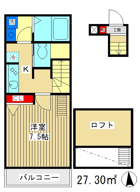 東京都板橋区西台２（アパート）の賃貸物件の間取り