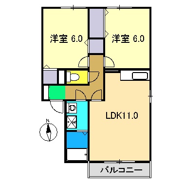 プレミール大篠 C棟の間取り