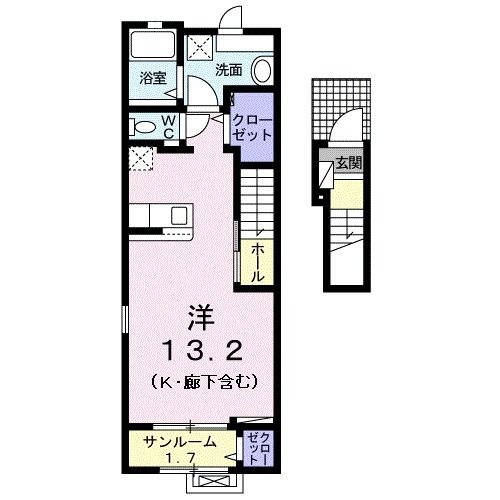 【光市中島田のアパートの間取り】