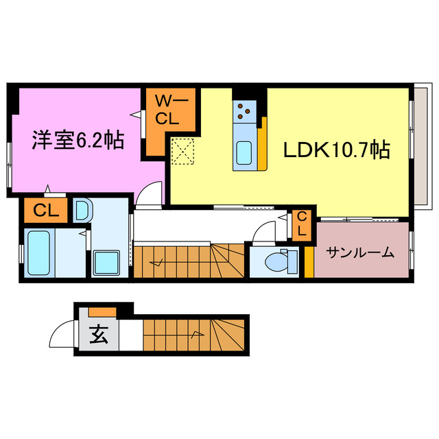 グリュックス　ミーツ　ハオスの間取り