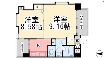 ウインド・パレス歩行町の間取り