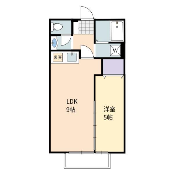 東広島市西条町寺家のアパートの間取り