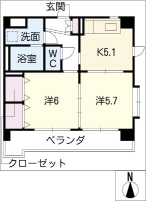 上浜町パレスの間取り