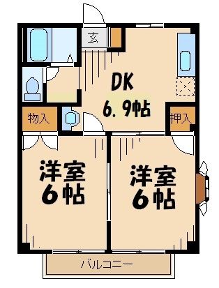 グリーンパレスＣＡＳＡ　Ｂ棟の間取り