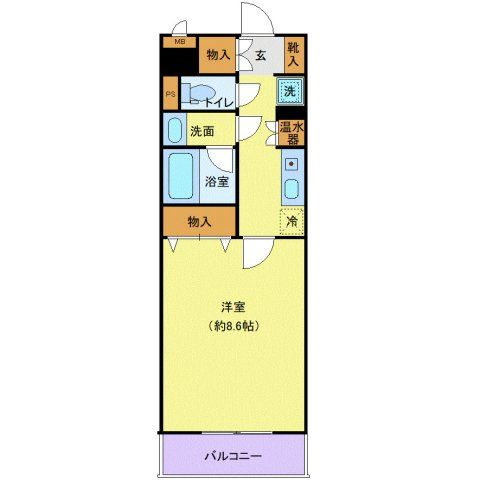 仙台市青葉区国分町のマンションの間取り