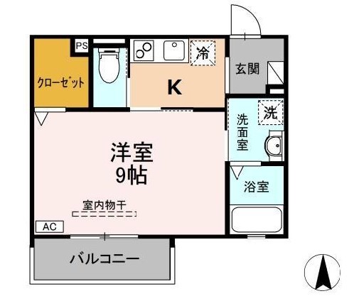 浜松市中央区上浅田のアパートの間取り