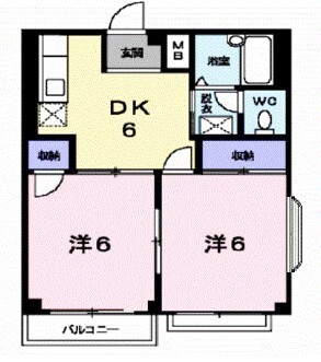 郡山市字名倉のアパートの間取り