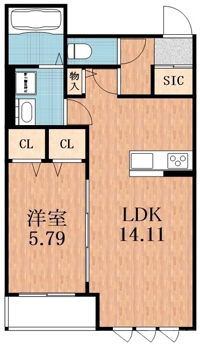 大阪市生野区巽南のアパートの間取り