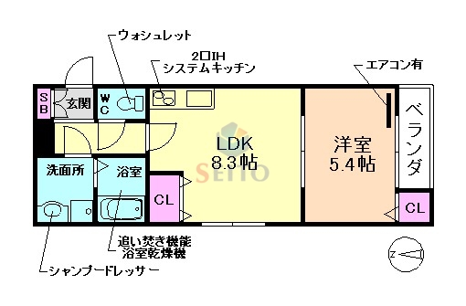 豊中市利倉東のアパートの間取り