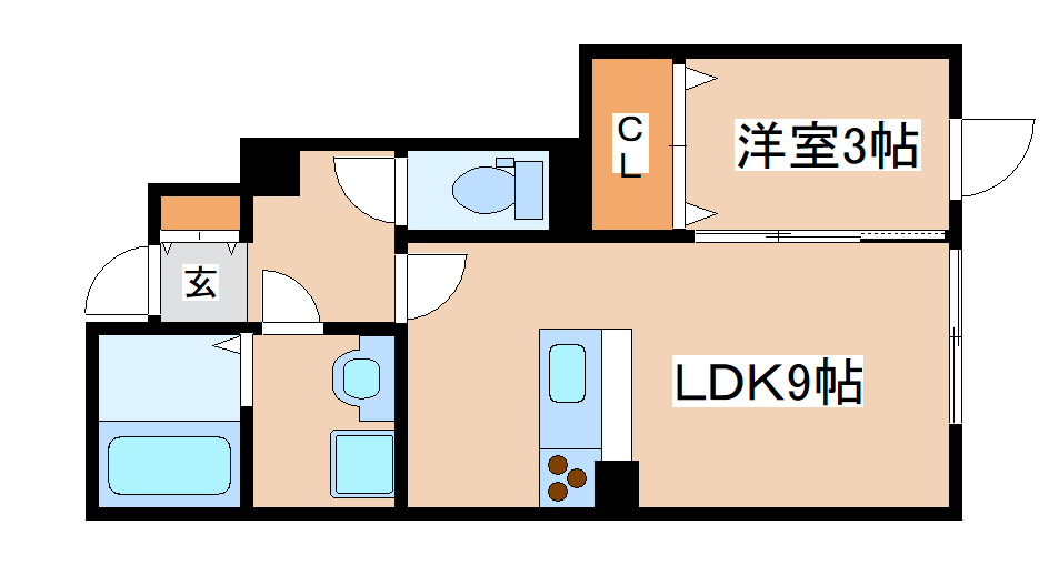 姫路市四郷町山脇のアパートの間取り