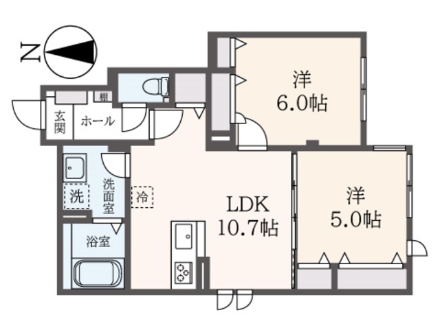 クラージュ成瀬の間取り