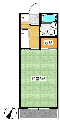 袋井市方丈のアパートの間取り