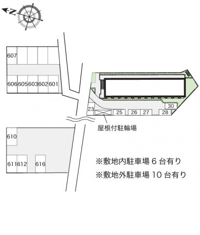 【レオパレス鈴の森の駐車場】