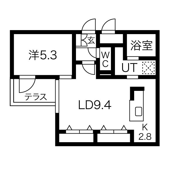 ＢＬＡＮＣ　ＣＡＳＳＥ南９条の間取り