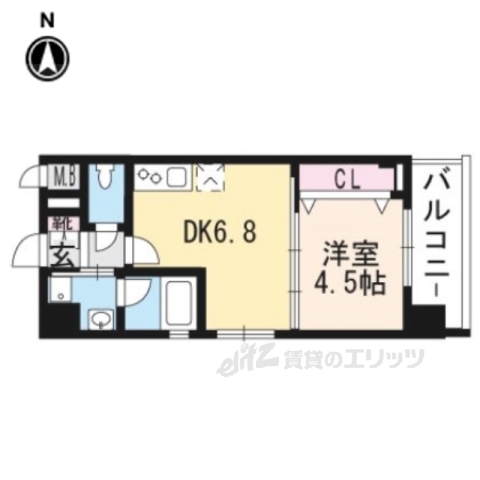 べラジオ京都烏丸十条２の間取り