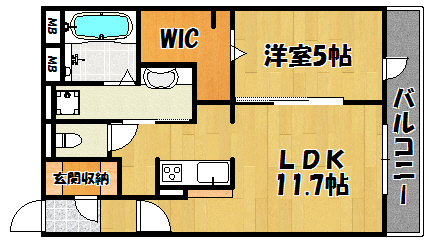 明石市松の内のアパートの間取り