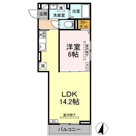 相模原市南区相南のアパートの間取り