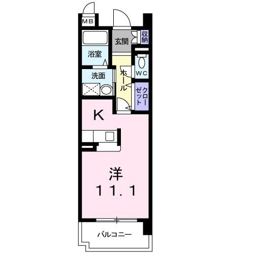 サウスヒルズ緑Ｂの間取り