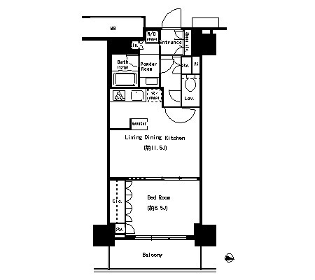 江東区豊洲のマンションの間取り