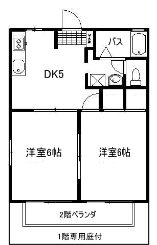 徳島市南蔵本町のアパートの間取り