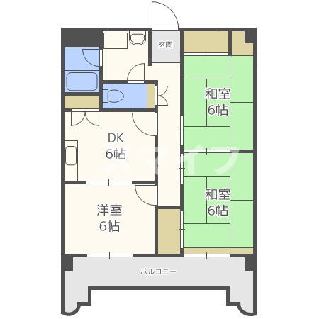 ドミール利倉西の間取り