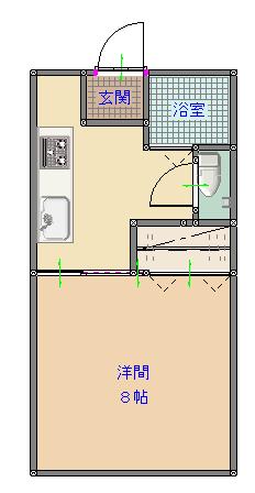 千葉市若葉区千城台北のアパートの間取り