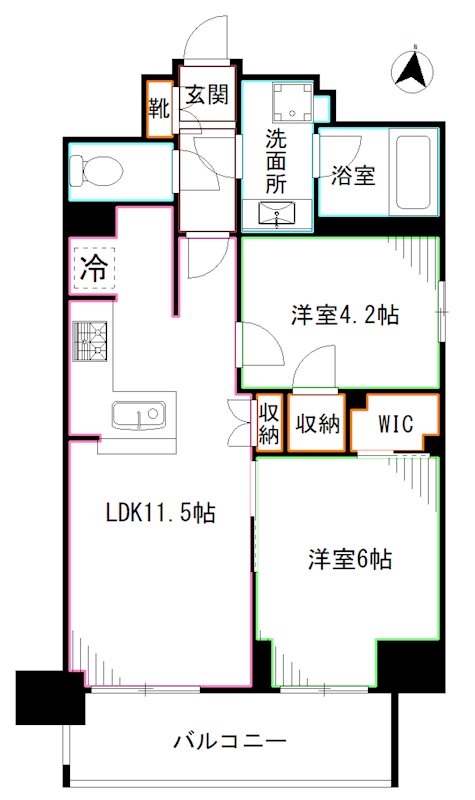 フレンシア高円寺北の間取り