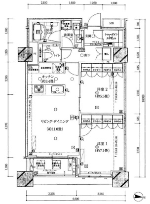 江東区東雲のマンションの間取り