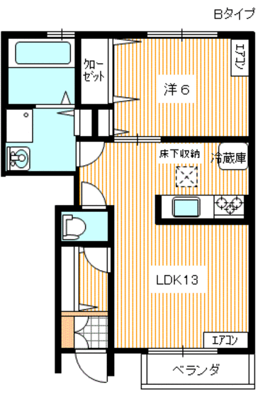 イースクエア新垢田Ａ棟の間取り