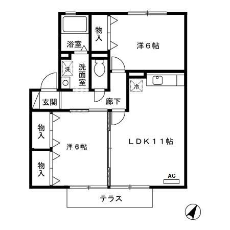 ディアコート佐土原の間取り