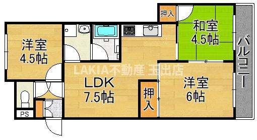 グレースハイム上住吉の間取り