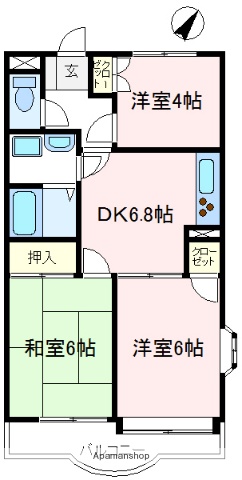 グリーンヒルマンションの間取り