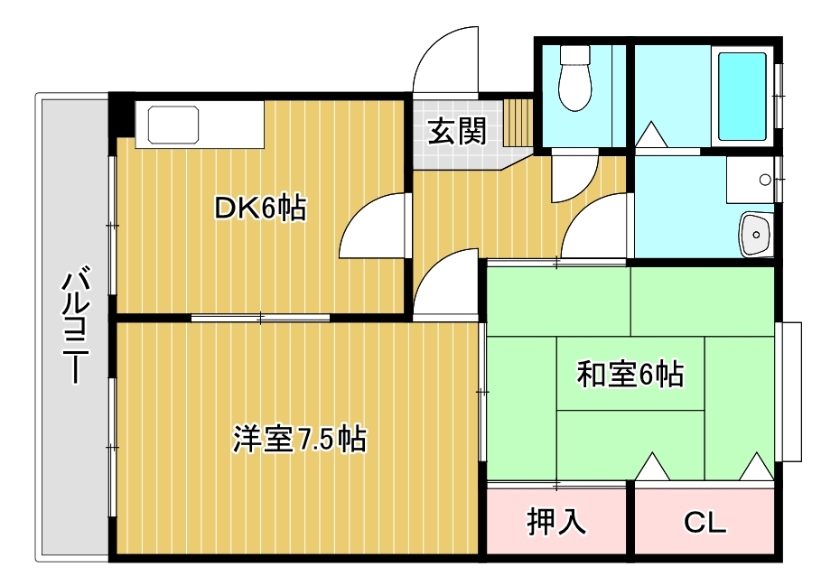 フレール江南Aの間取り