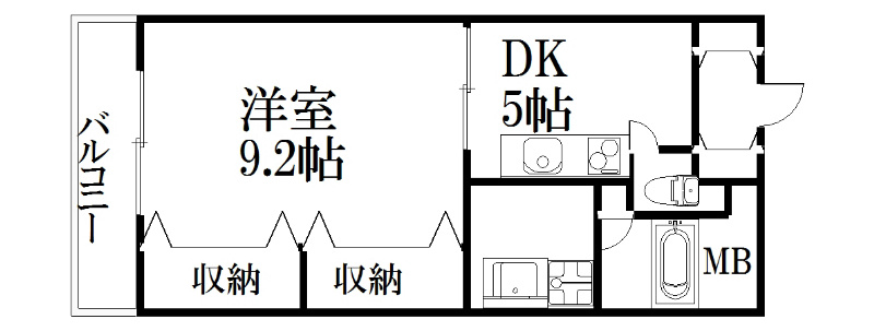 京都市中京区梅忠町のマンションの間取り