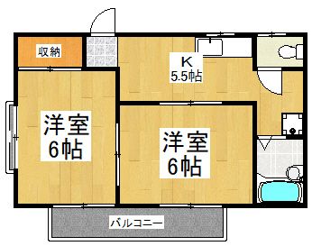 ロイヤルハイツC棟の間取り