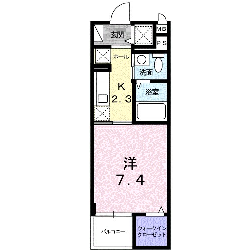 鹿児島市西田のマンションの間取り