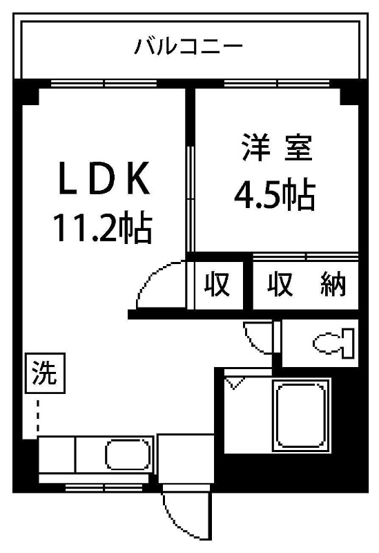 福岡市東区香椎のマンションの間取り