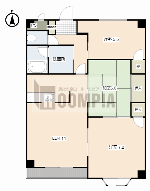 レヂデンスTOUWAの間取り